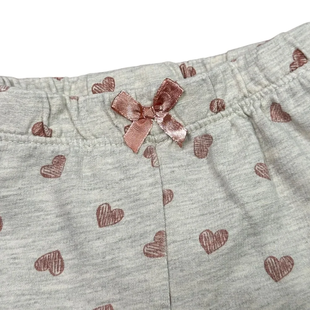 Nicole Miller 3pc Outfit Set Toddler Girls 3T Pink Heart Hoodie Tee Joggers